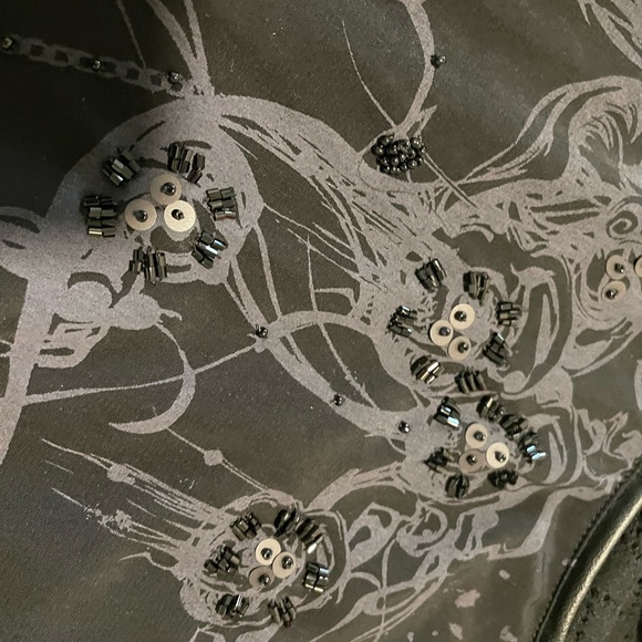 Anvrdie dress (angels never die) in black with multiple textures and prints x - Picture 3 of 6